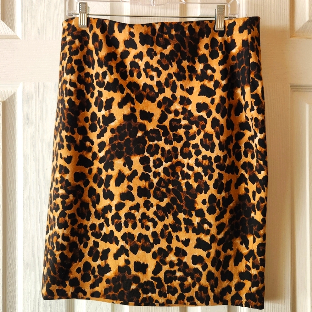 Grace Elements Leopard Print Pencil Skirt